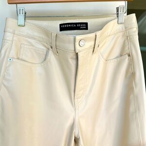 Veronica Beard Debbie Skinny high rise vegan leather pant; LIKE NEW